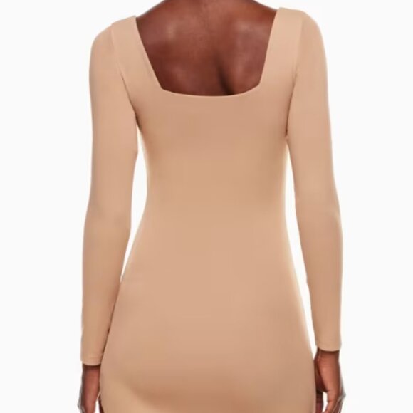 Aritzia Babaton Black Contour Squareneck Longsleeve Mini Dress size S - Picture 11 of 11